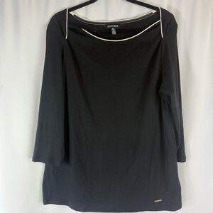Ellen Tracy long sleeve top Color:  Black Size: XL 100% Cotton